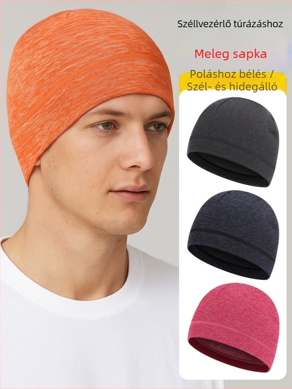 Kerékpáros sisak belső sapka, szélvédett és meleg fleece, kationikus anyag, uniszex