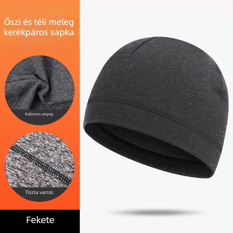 Kerékpáros sisak belső sapka, szélvédett és meleg fleece, kationikus anyag, uniszex