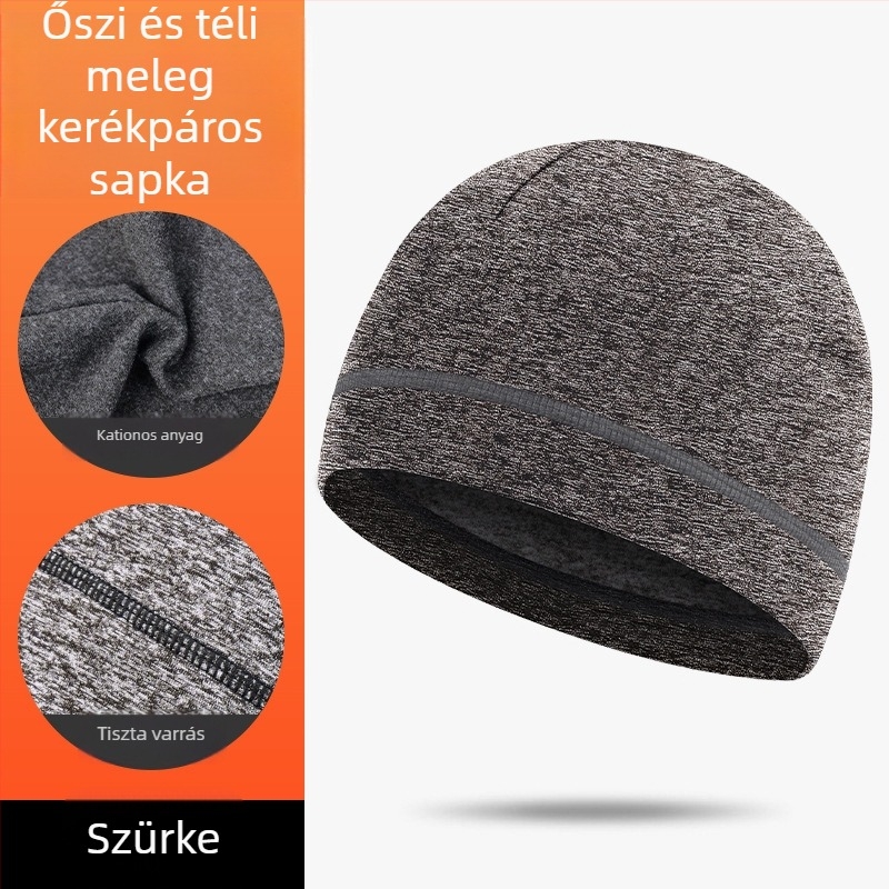 Kerékpáros sisak belső sapka, szélvédett és meleg fleece, kationikus anyag, uniszex