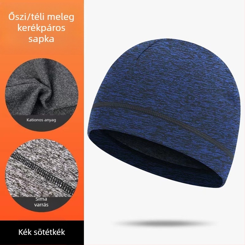 Kerékpáros sisak belső sapka, szélvédett és meleg fleece, kationikus anyag, uniszex