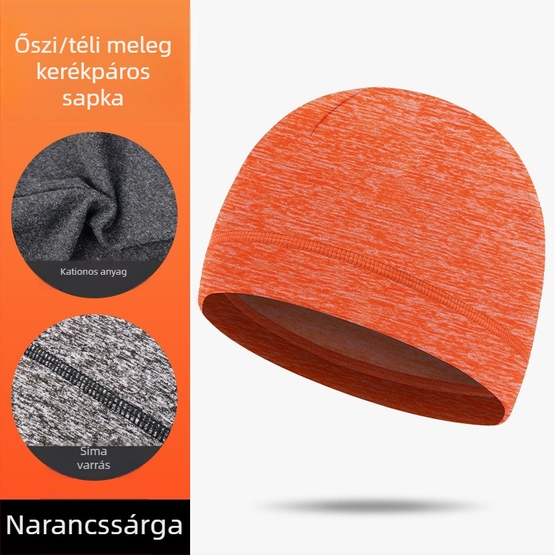 Kerékpáros sisak belső sapka, szélvédett és meleg fleece, kationikus anyag, uniszex