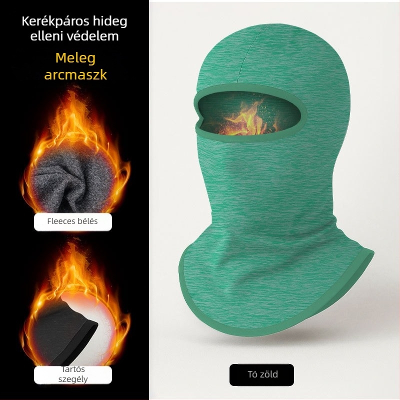 Teljes arcú kerékpáros maszk őszi-téli időszakra, egyben kapucni és nyakvédő, poliészter anyag, felnőtteknek, sportos stílus, testreszabás elérhető, Makino fox