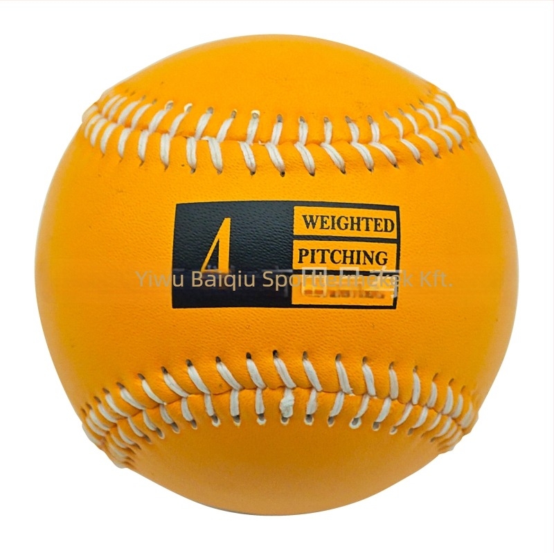 Teherrel terhelt baseball edzőlabda – műbőr, 3–12 oz súly, parafa mag és gyapjú rostú mag, logó testreszabható