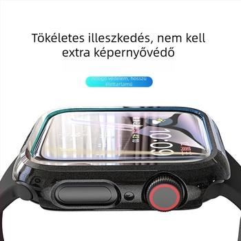 Okosóra védőtok iWatch S10-hez temperált üveg kijelzővédővel — PC anyag, 2-in-1 kialakítás, 360° védelem