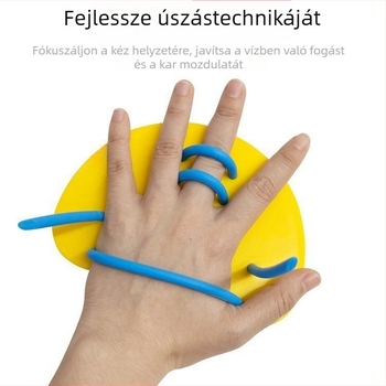 Kézre simuláló tenyér típusú úszófin felnőtteknek — ABS + szilikon gél, márka HHS, szabad úszás