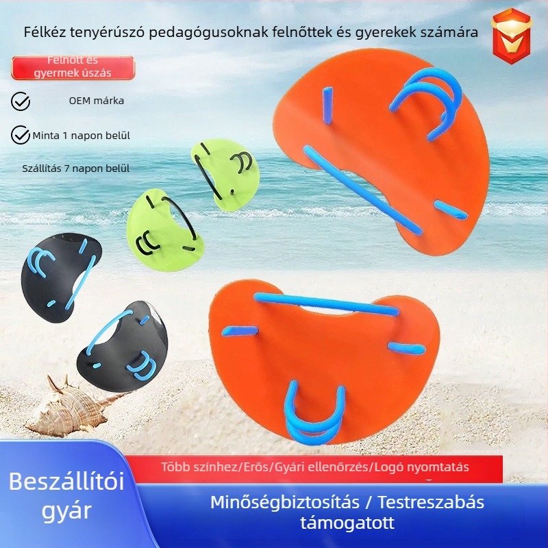 Kézre simuláló tenyér típusú úszófin felnőtteknek — ABS + szilikon gél, márka HHS, szabad úszás