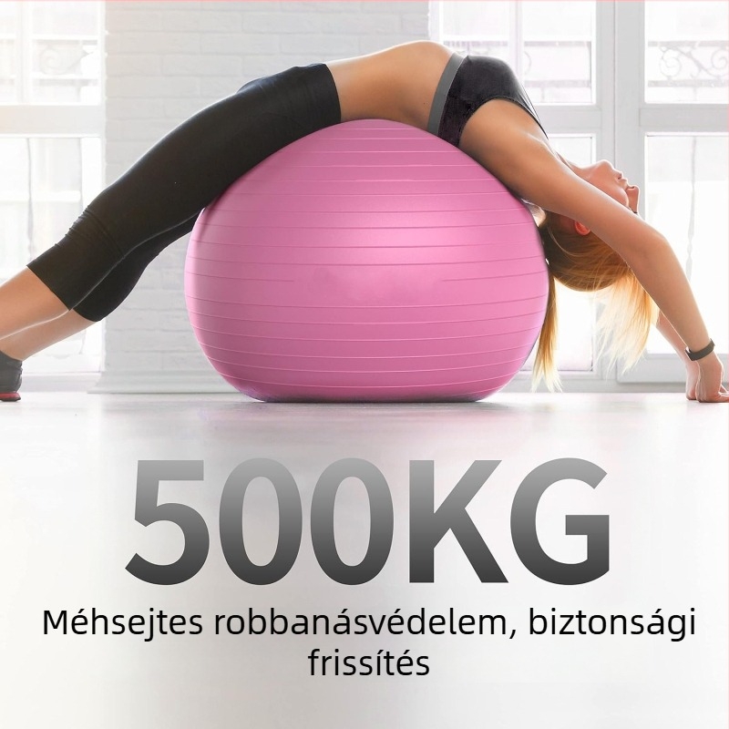 75 cm vastag robosztus jóga labda, matt felülettel, Pilates a test formálására és izomnyújtására, környezetbarát PVC, szülészeti labda