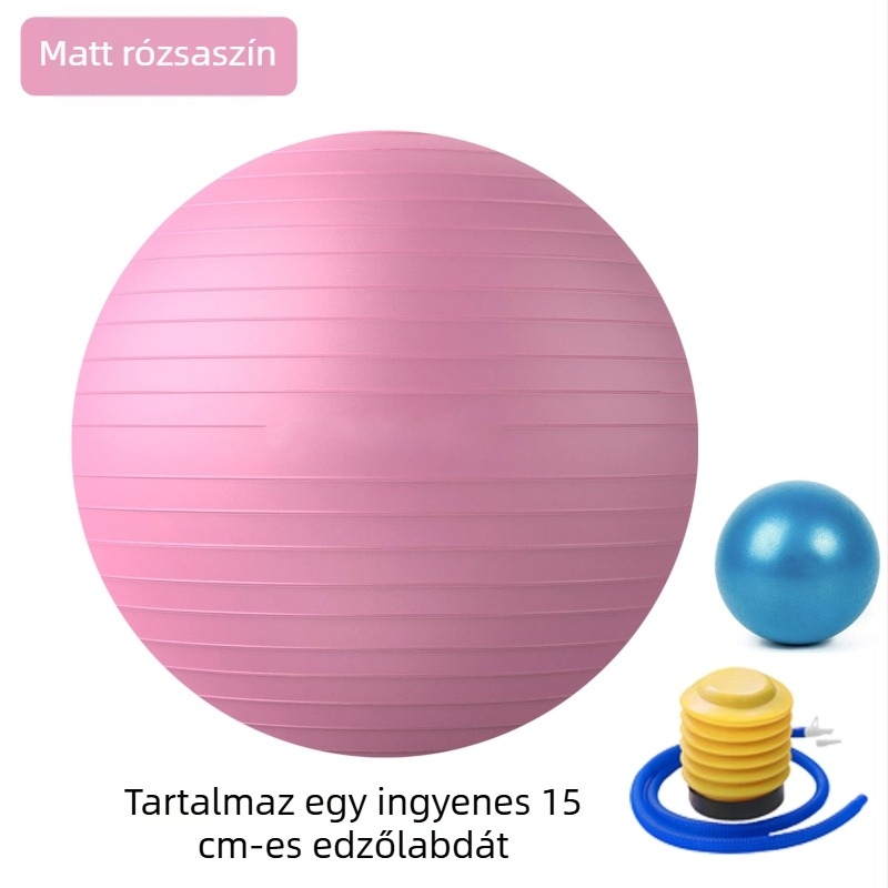 75 cm vastag robosztus jóga labda, matt felülettel, Pilates a test formálására és izomnyújtására, környezetbarát PVC, szülészeti labda