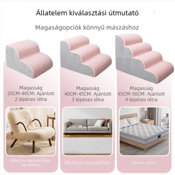 Kutya lépcső és ágy – velúr anyagú, levehető és mosható, háziállat rámpa