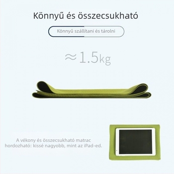 Jógaszőnyeg – természetes gumi, 6 mm, összecsukható, egyszínű mintázat