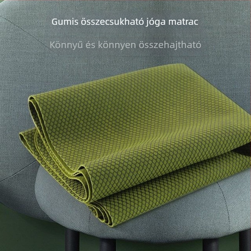 Jógaszőnyeg – természetes gumi, 6 mm, összecsukható, egyszínű mintázat