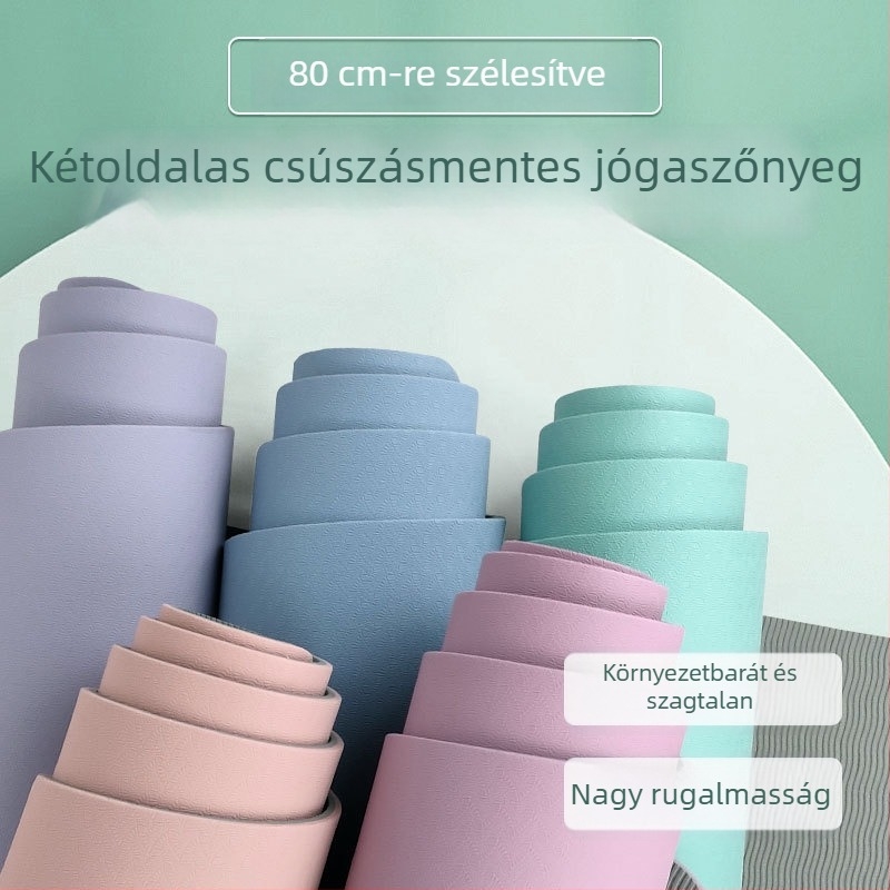 Egyedi csúszásmentes, csendes, ütéscsillapító TPE jóga matrac kezdőknek, extra vastag és széles, 183 × 61 cm