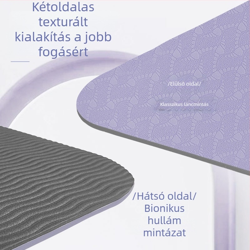 Egyedi csúszásmentes, csendes, ütéscsillapító TPE jóga matrac kezdőknek, extra vastag és széles, 183 × 61 cm