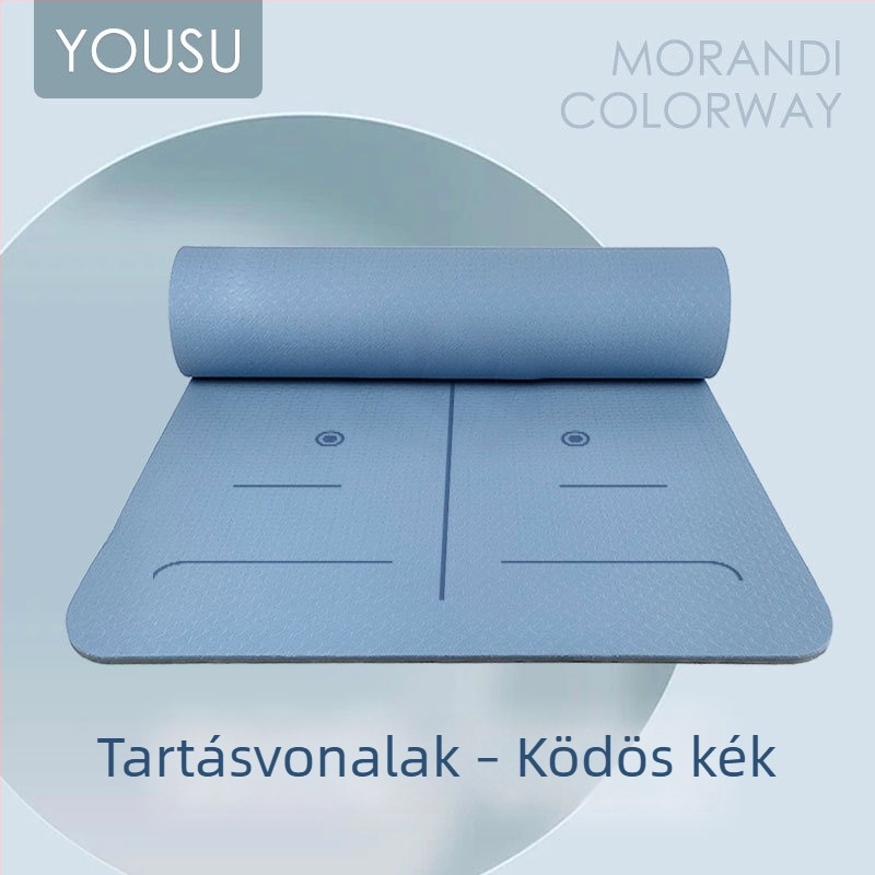 Egyedi csúszásmentes, csendes, ütéscsillapító TPE jóga matrac kezdőknek, extra vastag és széles, 183 × 61 cm