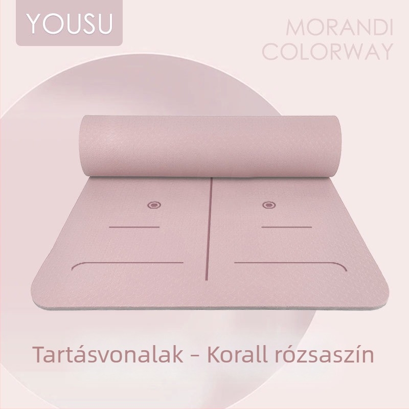 Egyedi csúszásmentes, csendes, ütéscsillapító TPE jóga matrac kezdőknek, extra vastag és széles, 183 × 61 cm