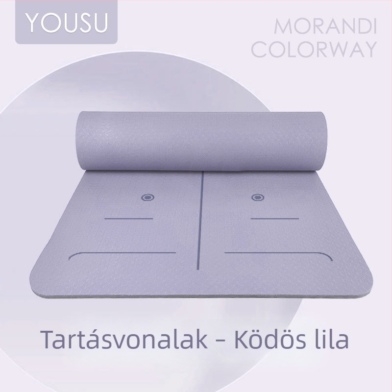Egyedi csúszásmentes, csendes, ütéscsillapító TPE jóga matrac kezdőknek, extra vastag és széles, 183 × 61 cm