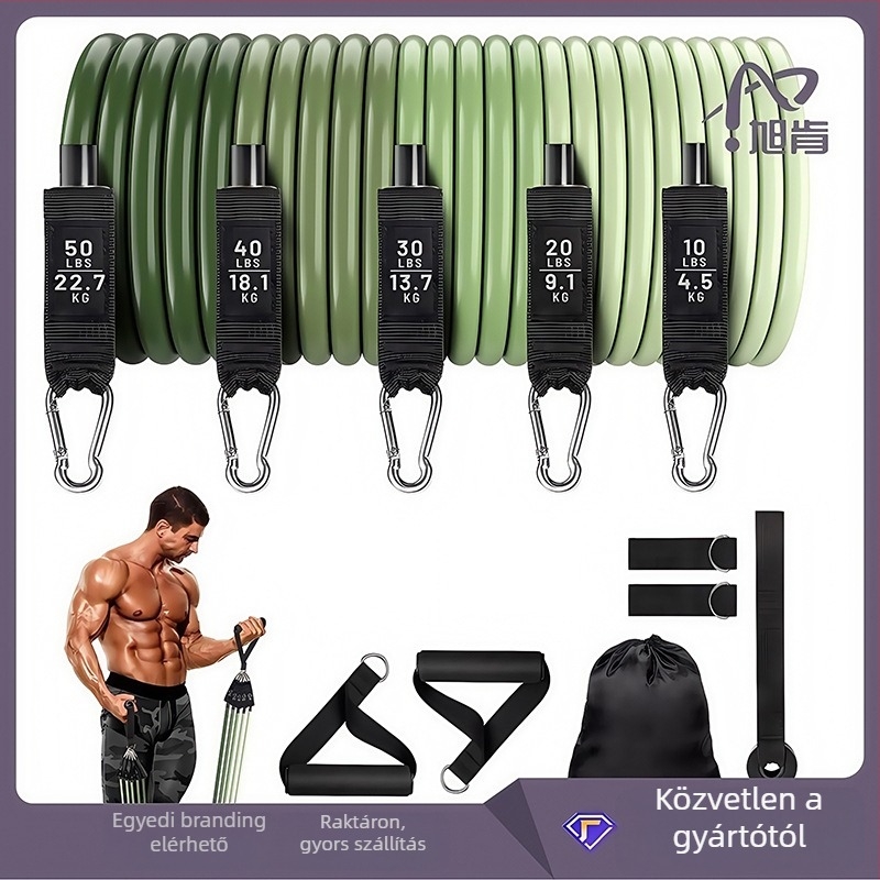 Asahi Ken húzókötél készlet – TPE edzésellenállás kötél, 150 lb feszesség, 30 darabos csomag, felnőtteknek