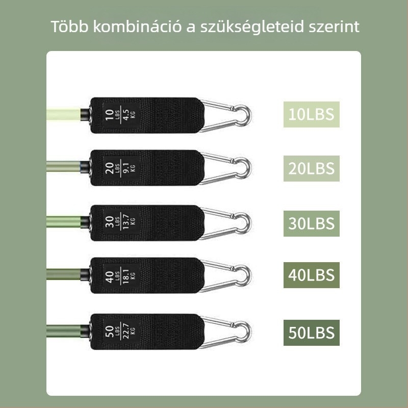 Asahi Ken húzókötél készlet – TPE edzésellenállás kötél, 150 lb feszesség, 30 darabos csomag, felnőtteknek