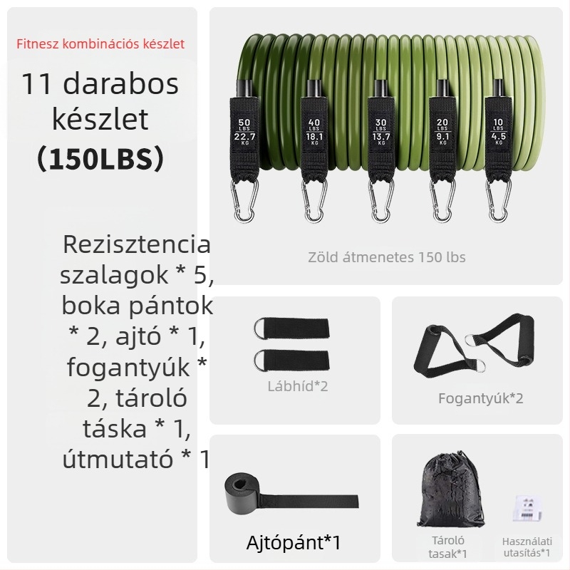 Asahi Ken húzókötél készlet – TPE edzésellenállás kötél, 150 lb feszesség, 30 darabos csomag, felnőtteknek