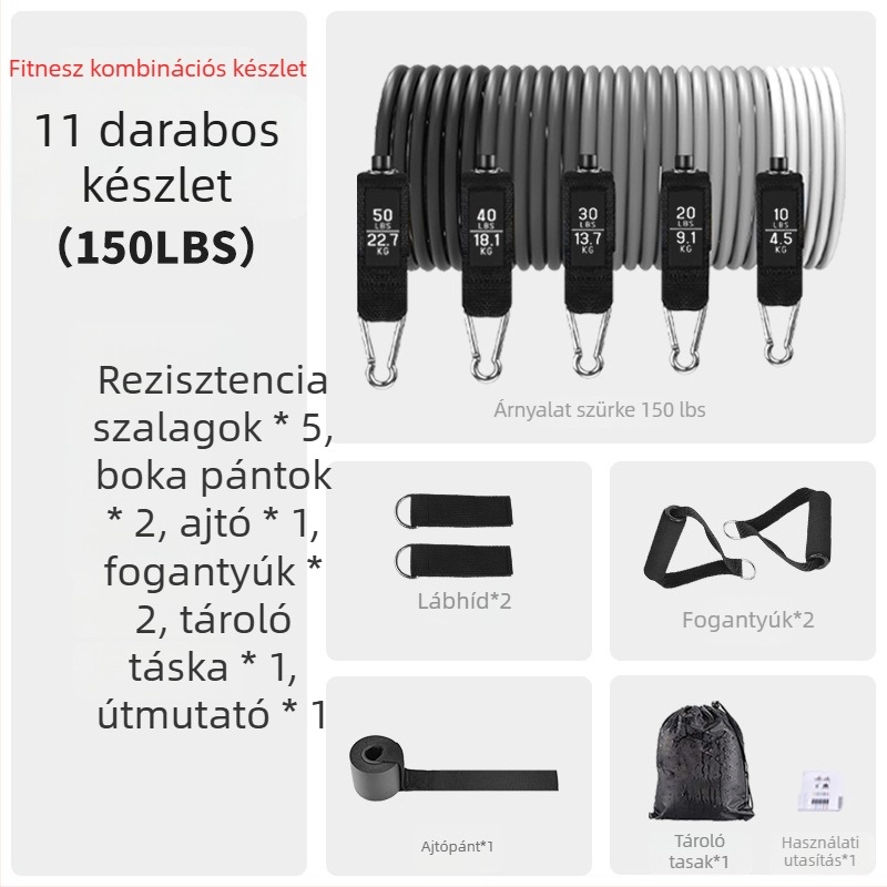 Asahi Ken húzókötél készlet – TPE edzésellenállás kötél, 150 lb feszesség, 30 darabos csomag, felnőtteknek
