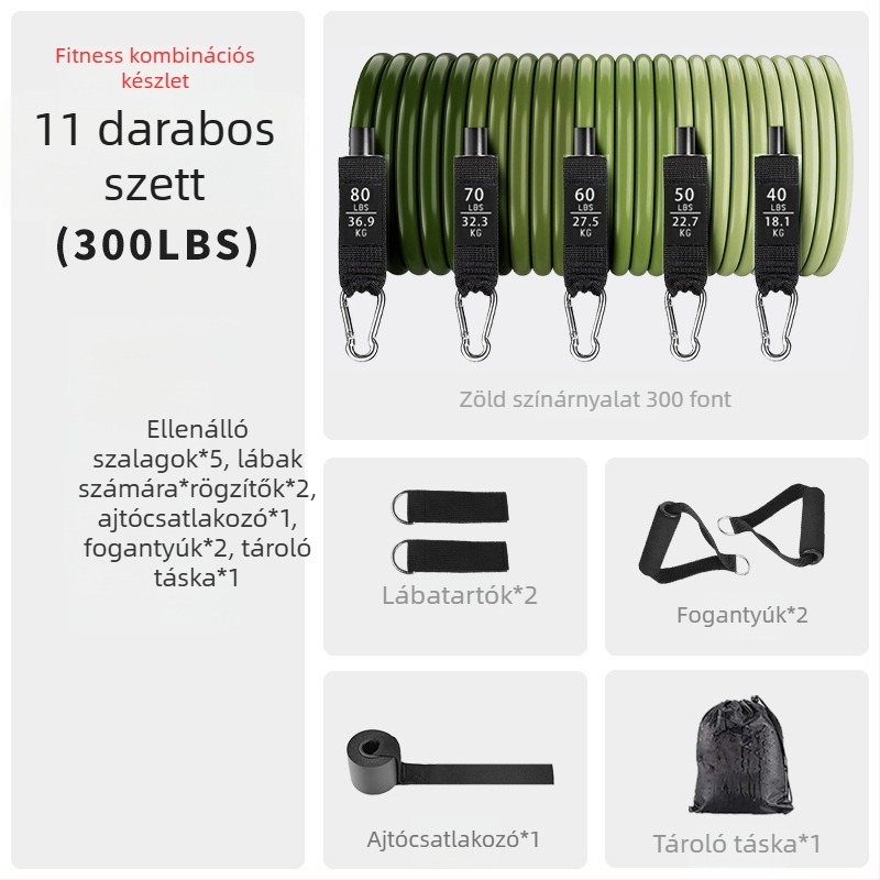 Asahi Ken húzókötél készlet – TPE edzésellenállás kötél, 150 lb feszesség, 30 darabos csomag, felnőtteknek