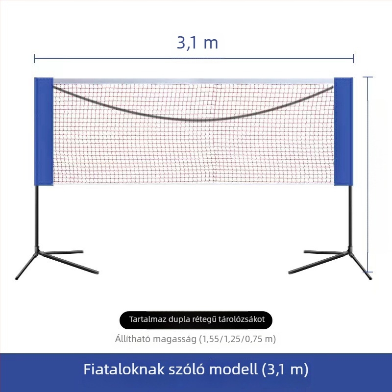Badminton hálóállvány, összecsukható és hordozható, Mingqi Sports márka, testreszabás elérhető, alkalmas asztaliteniszhez és badmintonhoz, magánmárkák fogadhatók