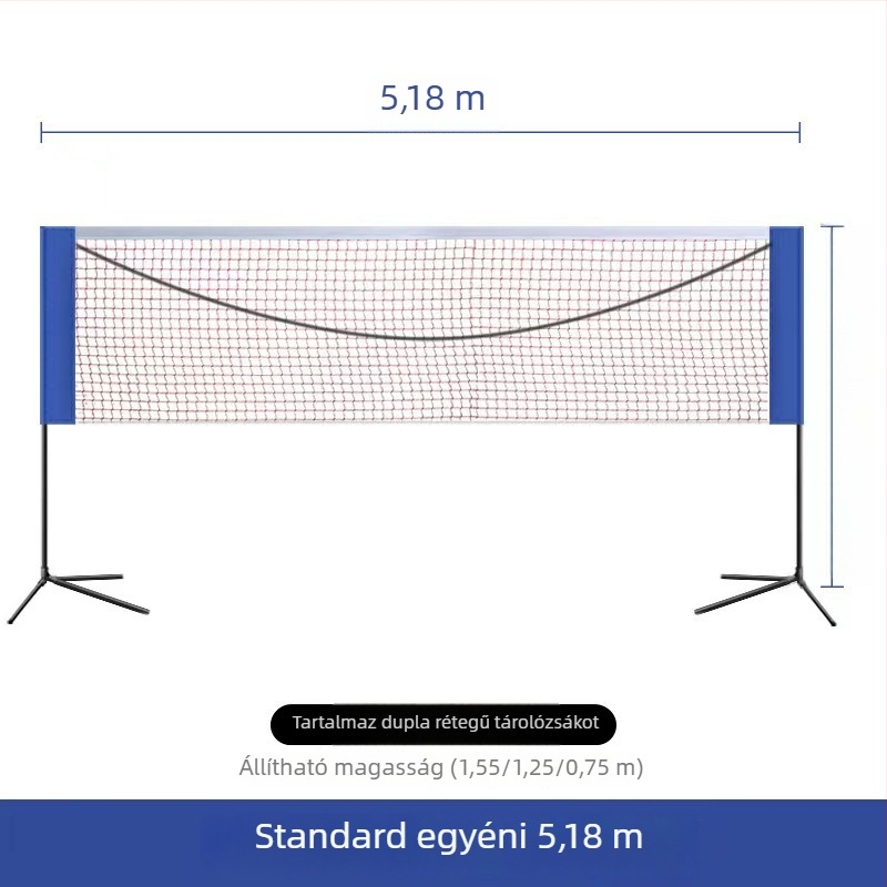 Badminton hálóállvány, összecsukható és hordozható, Mingqi Sports márka, testreszabás elérhető, alkalmas asztaliteniszhez és badmintonhoz, magánmárkák fogadhatók