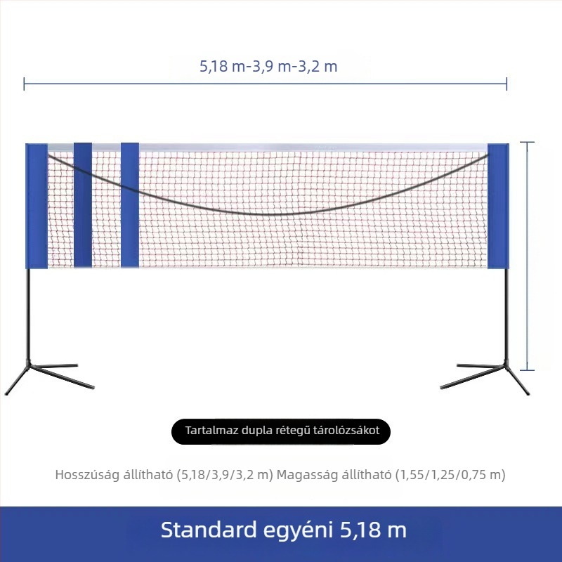 Badminton hálóállvány, összecsukható és hordozható, Mingqi Sports márka, testreszabás elérhető, alkalmas asztaliteniszhez és badmintonhoz, magánmárkák fogadhatók
