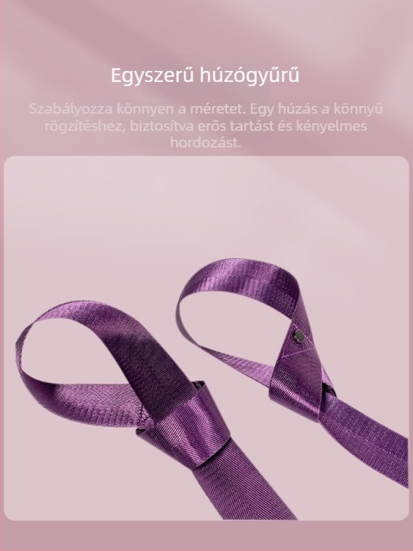 Jógaszalag pamut anyagból, rugalmas szalag, hordozható kialakítás – Jóga kiegészítő felszerelés