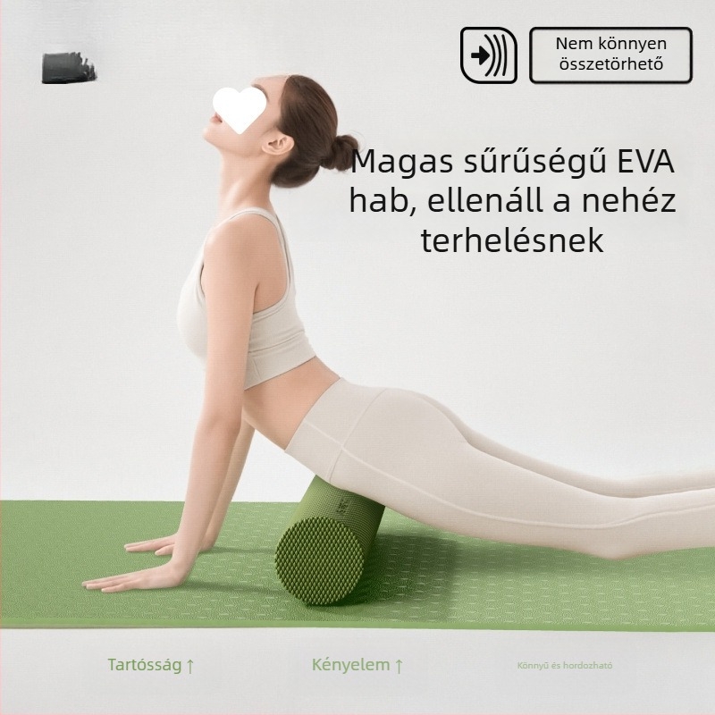 Szilárd habból készült görgő hát- és láb masszázsra — izomlazítás, jóga segédeszköz kezdőknek