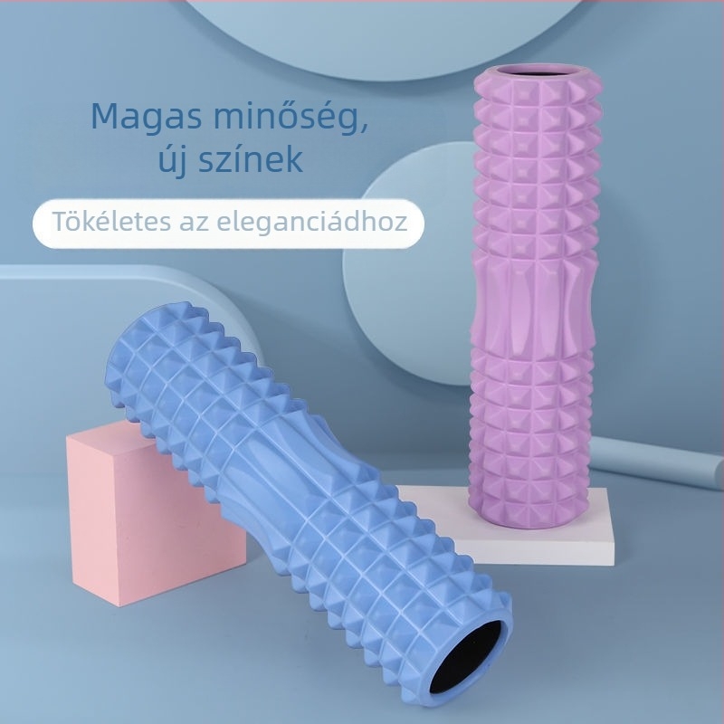 Unique jóga segédeszközök: jóga kerék, hab görgő, fascia pálca a lábizmok ellazításához