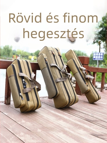 40–80 cm-es mini horgászbot táska, egyrétegű vagy kétszintes kialakítás, Oxford anyag