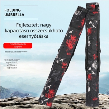 Válltáska horgászbothoz és esernyőhöz, PVC anyag, összecsukható és hordozható