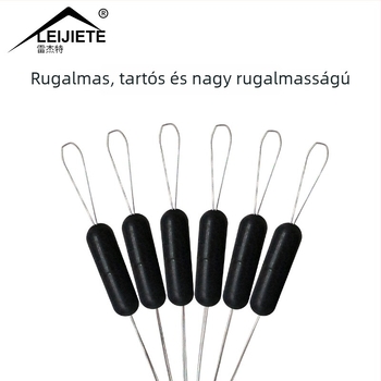Fekete gumi hengeralakú gyöngyök horgászathoz, készlet 100 db, nagy pontosság