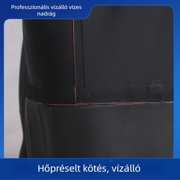 Uniszex vízálló horgász overall eső nadrággal és vízi cipőkkel — kopásálló, antistatikus, sav-bázis ellenálló, PVC szövet