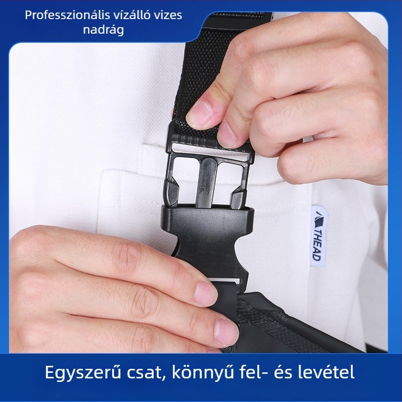 Uniszex vízálló horgász overall eső nadrággal és vízi cipőkkel — kopásálló, antistatikus, sav-bázis ellenálló, PVC szövet