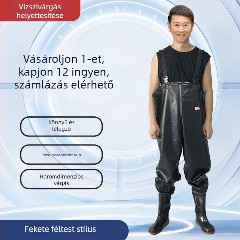 Teljes testű vízálló horgászruha, egyrészes, vastag anyag, tavaszi modell, férfi