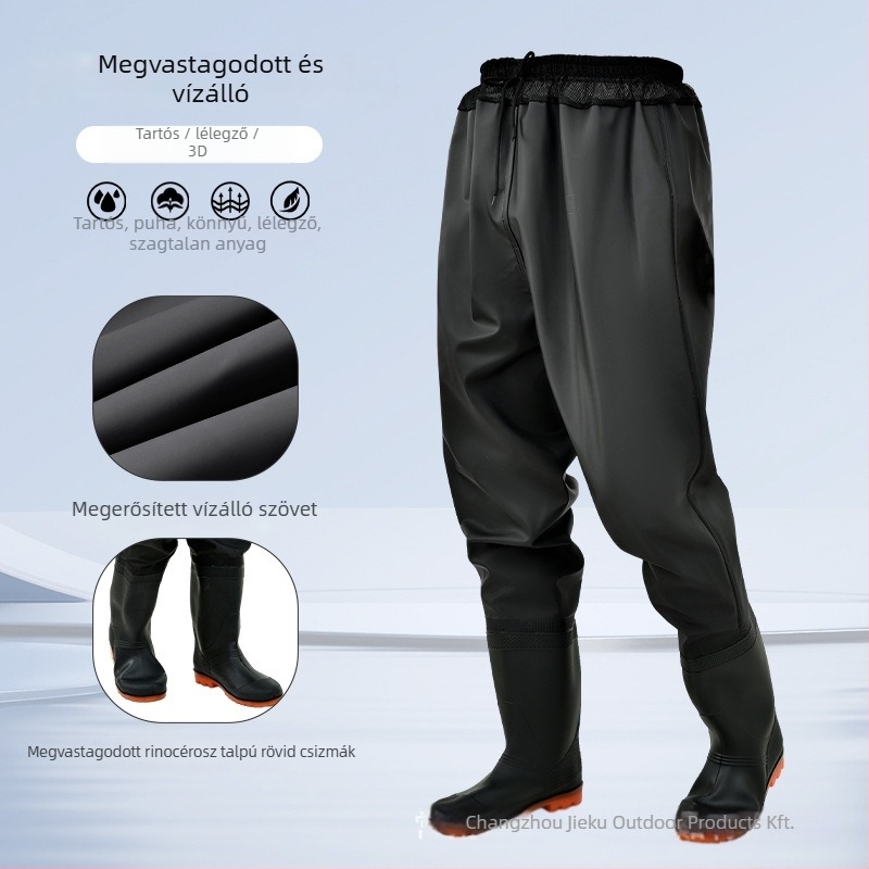 Horgászvízálló derékig érő waders készlet – könnyű, UV védelem, szélálló, kopásálló, nedvesség-elvezető anyag, kémiai rostok férfiak számára