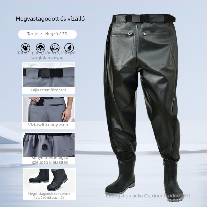 Horgászvízálló derékig érő waders készlet – könnyű, UV védelem, szélálló, kopásálló, nedvesség-elvezető anyag, kémiai rostok férfiak számára