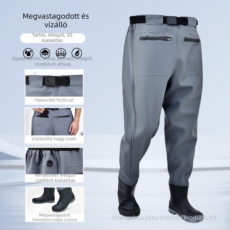 Horgászvízálló derékig érő waders készlet – könnyű, UV védelem, szélálló, kopásálló, nedvesség-elvezető anyag, kémiai rostok férfiak számára