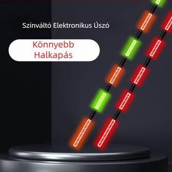 Magas érzékenységű harapásjelző, színváltó világító úszó, elektronikus gravitációs érzékelővel, nappal és éjjel használható