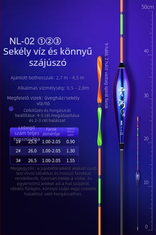 Benno függőleges úszó horgászatra – magas érzékenység, sekélyvízre, kárászhoz