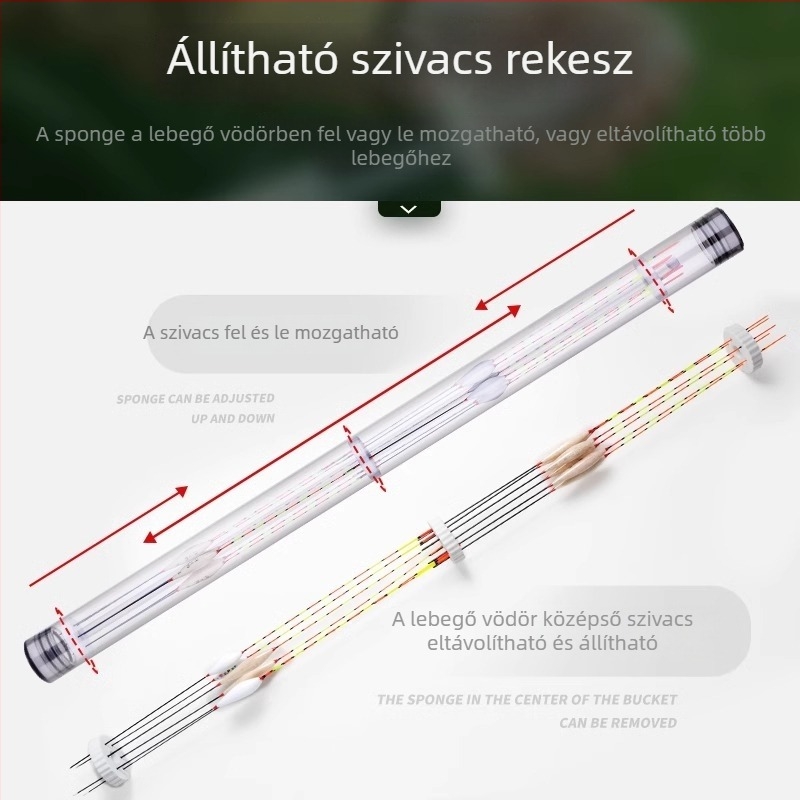 Horgászathoz tervezett úszó tárolócső – átlátszó műanyag, nagy kapacitás, Good fishing