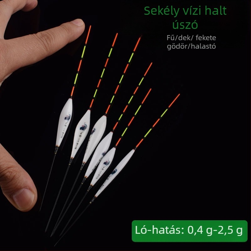Sekélyvízre való úszó – kárászhoz, kompozit anyag, magas érzékenység, függőleges sodrás