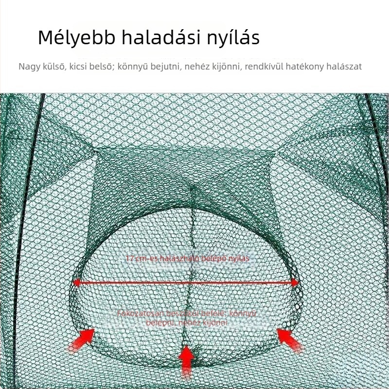 Tai Lane halászati védőháló, összecsukható garnélarák kosár, ernyőháló, selyem anyag