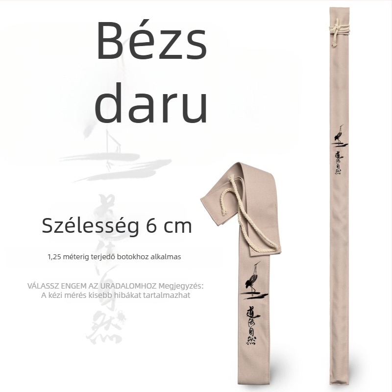 Vászon horgászbot táska, 1,3 m hosszú, nem elasztikus védőtok