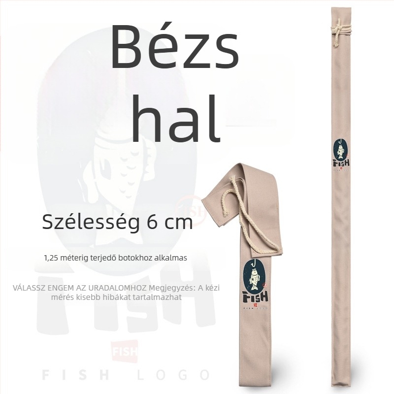 Vászon horgászbot táska, 1,3 m hosszú, nem elasztikus védőtok