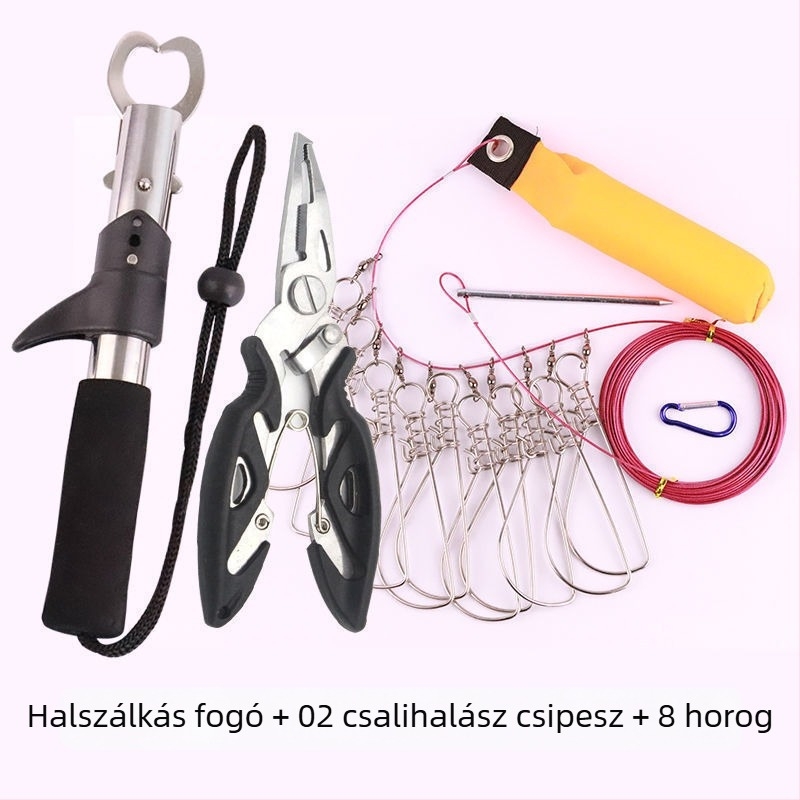 Fejlesztett verzió rozsdamentes acél horgász zárkapocs – hordozható, szétszedhető kivitel