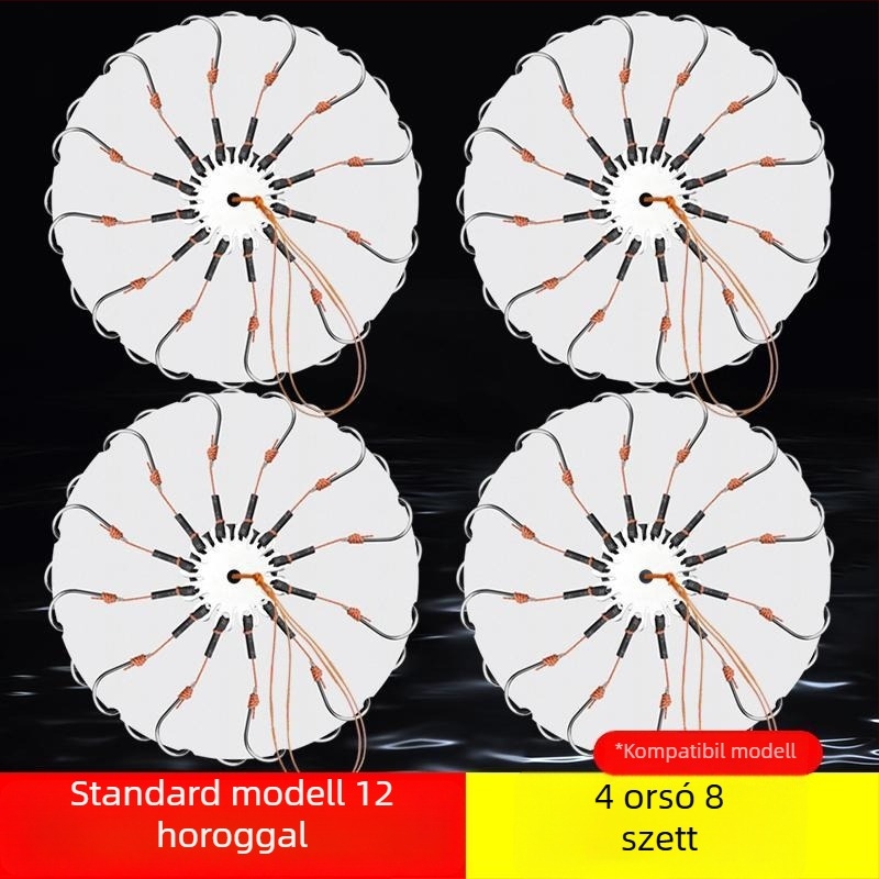 Robbanó horog készlet nyolcszögletű horoggal és csali klipekkel – Mengda (Márka: Mengda; Barbless; Nyolc fogú; A csali klipekkel; Óceáni sziklához, folyó- és tóparti horgászathoz)