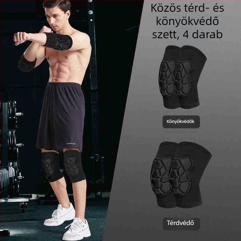 Térd- és könyökvédő készlet – Spandex, felnőttek, kosárlabda, 150 g, doboz 100 db